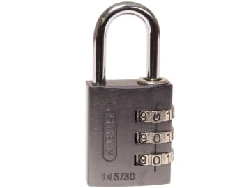 145/30 30mm Aluminium Combination Padlock Titanium 46585                        