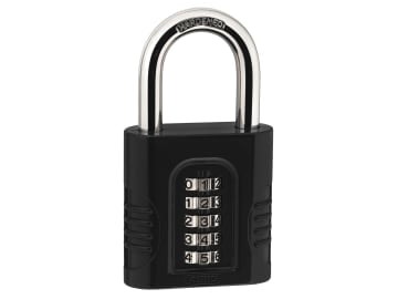 158/65 65mm Heavy-Duty Combination Padlock (5-Digit) Die-Cast Body Carded       