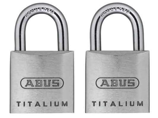 64TI/20mm TITALIUM™ Padlock Carded Twin Pack                                    
