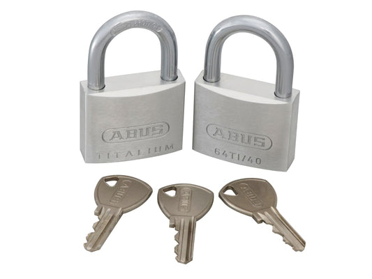 64TI/40mm TITALIUM™ Padlock Twin Pack                                           