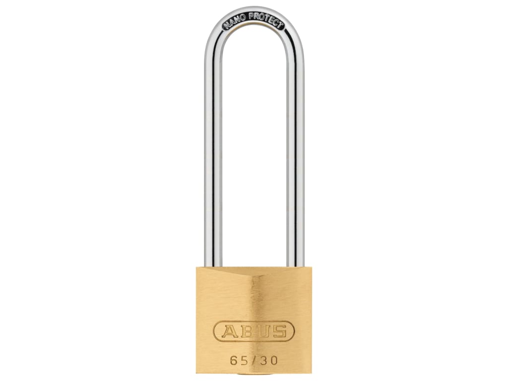 65/30mm Brass Padlock 60mm Long Shackle                                         
