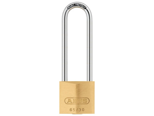 65/30mm Brass Padlock 60mm Long Shackle                                         