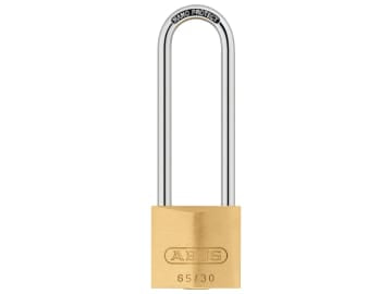 65/30mm Brass Padlock 60mm Long Shackle                                         