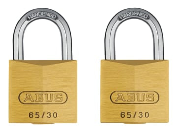 65/30mm Brass Padlock Twin Carded                                               