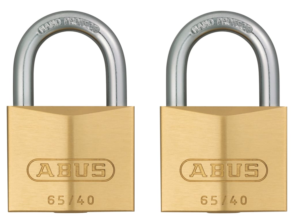 65/40mm Brass Padlock Twin Carded                                               