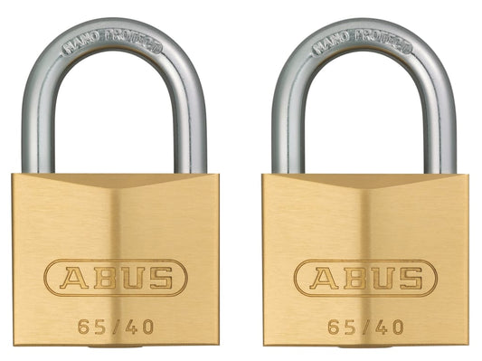65/40mm Brass Padlock Twin Carded                                               