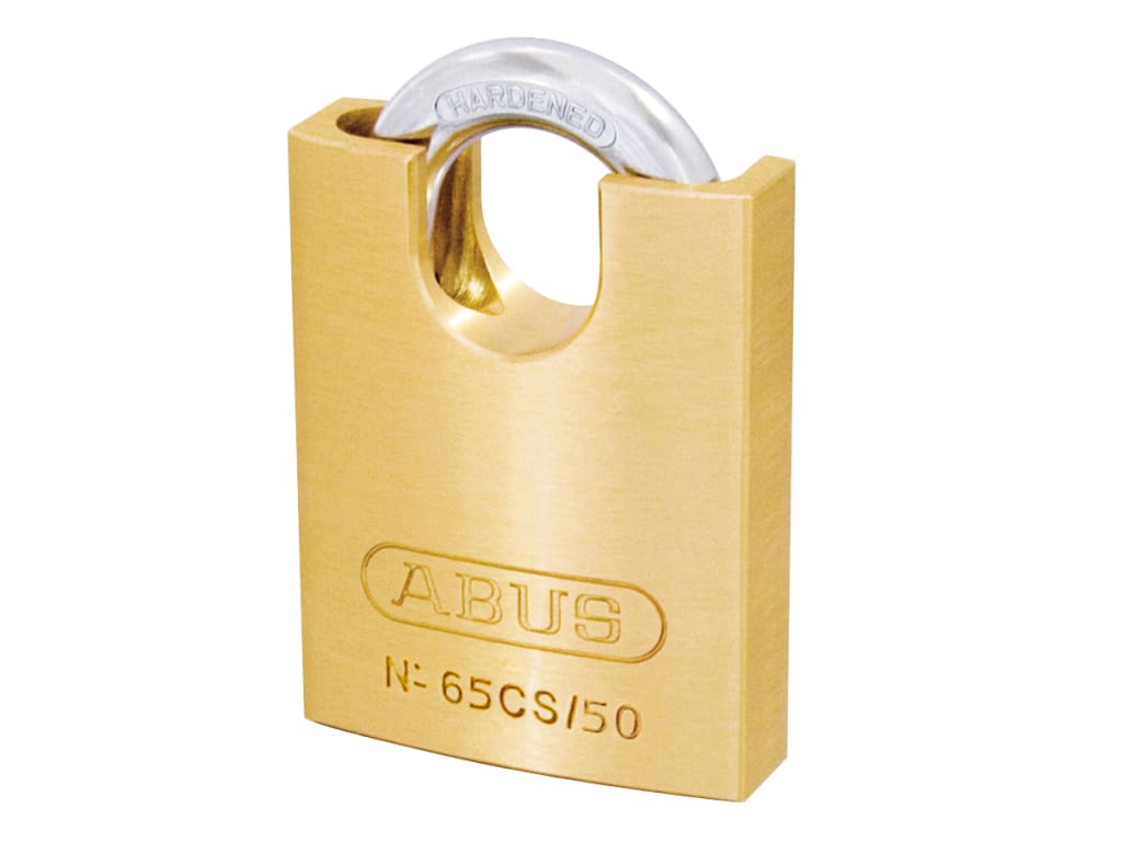 65CS/50mm Brass Padlock Closed Shackle Carded                                   