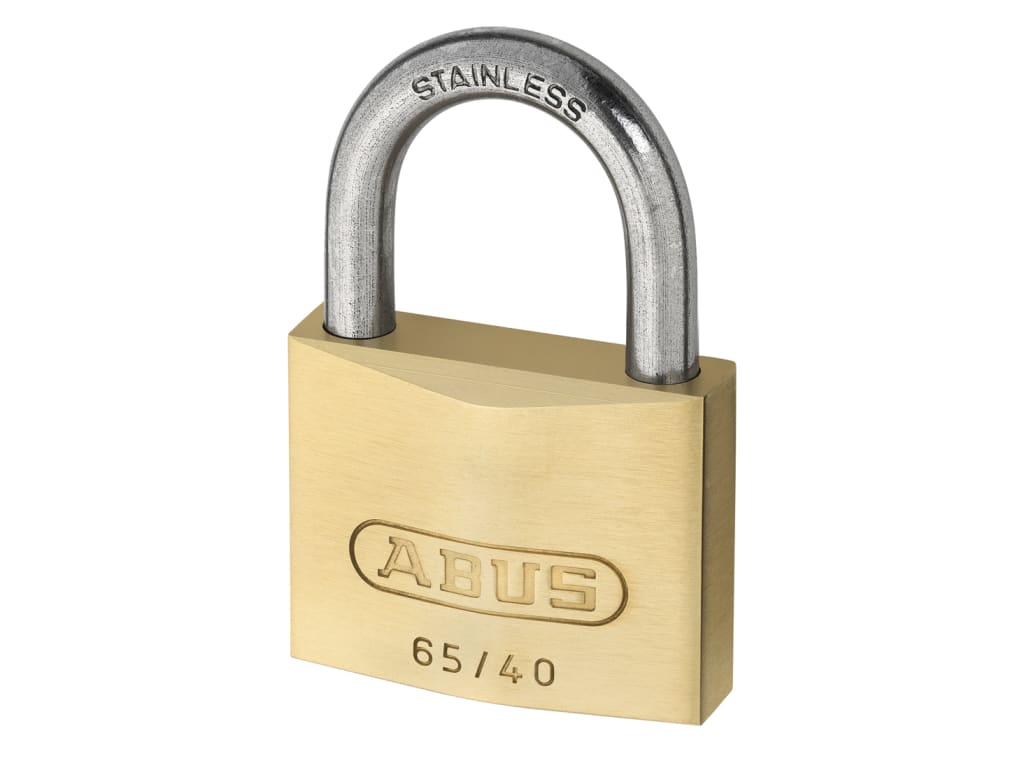 65IB/40mm Brass Padlock Stainless Steel Shackle Carded                          