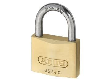 65IB/40mm Brass Padlock Stainless Steel Shackle Carded                          