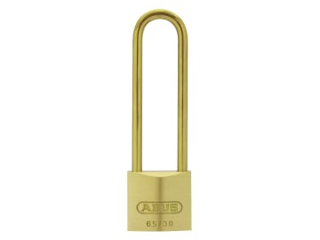 65MB/30mm Solid Brass Padlock 70mm Long Shackle Carded                          