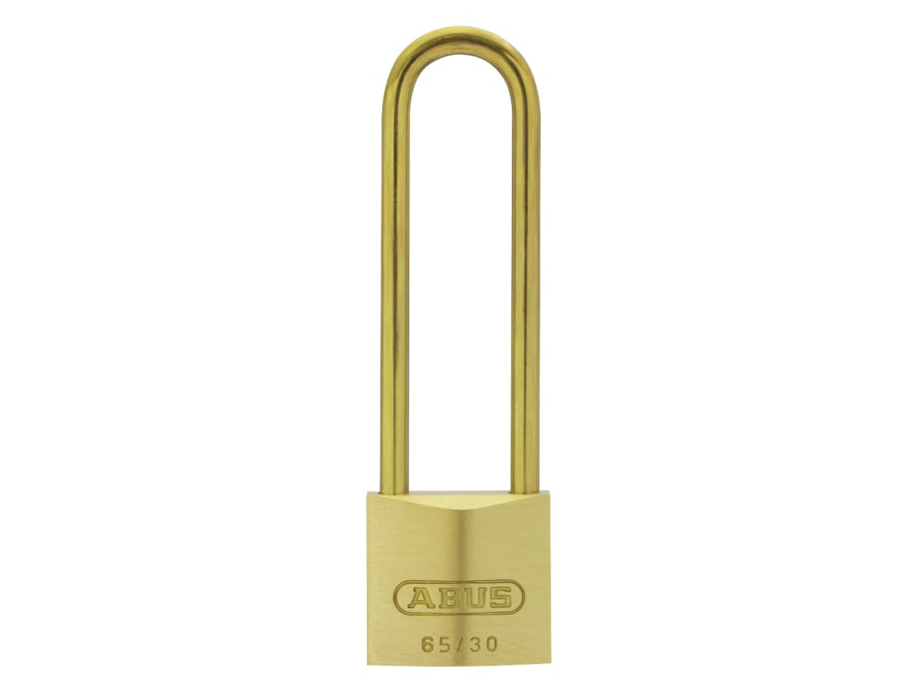 65MB/30mm Solid Brass Padlock 70mm Long Shackle Carded                          