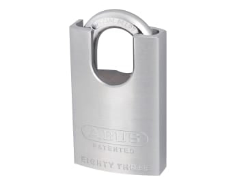 83/50mm Chrome Plated Brass Padlock Hardened Closed Shackle                     