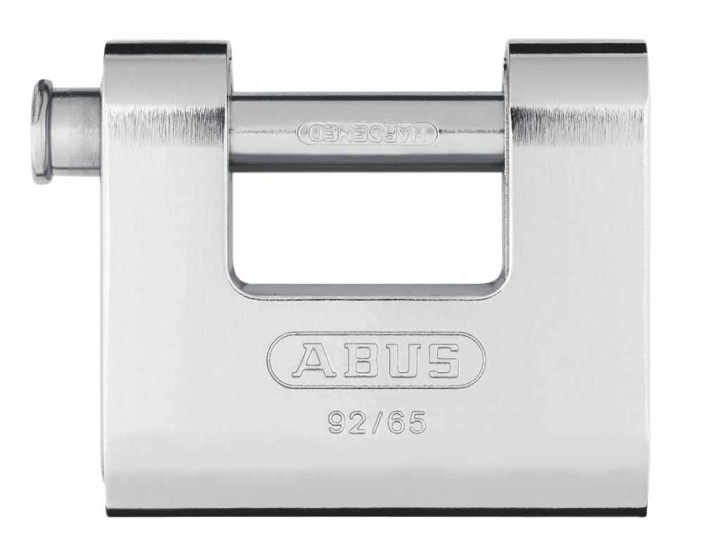 92/65mm Monoblock Brass Body Shutter Padlock Carded                             