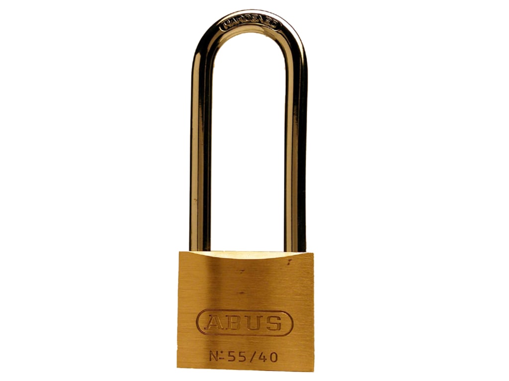 55/40mm Brass Padlock 63mm Long Shackle Keyed Alike 5402                        