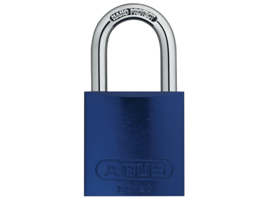 72/40mm Aluminium Padlock Blue Keyed Alike TT60121                              