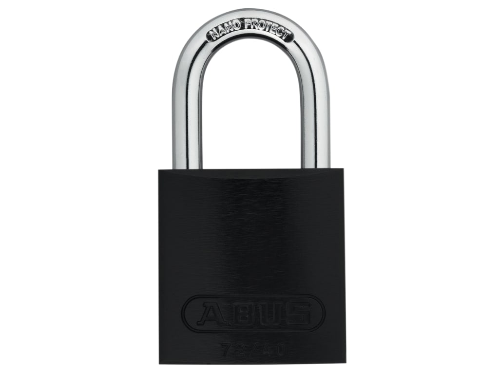 72/40mm Aluminium Padlock Black Keyed Alike TT00260                             