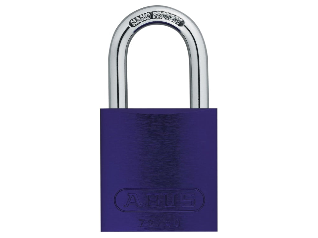 72/40mm Aluminium Padlock Violet Keyed Alike TT04072                            