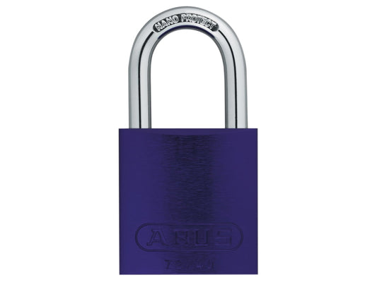 72/40mm Aluminium Padlock Violet Keyed Alike TT04072                            