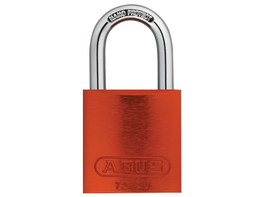 72/40mm Aluminium Padlock Orange Keyed Alike TT02767                            