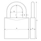 90RK/50mm TITALIUM™ Padlock Closed Shackle Keyed Alike 2745
