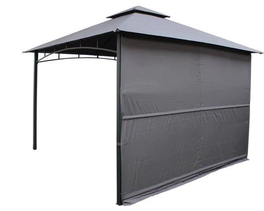 Algarve 3.3x3.3m + 2.1m Awning Grey Gazebo, MorgansOsw