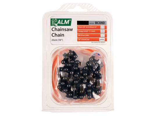 BC040 Chainsaw Chain 3/8in x 40 links - Fits 25cm Bars                          