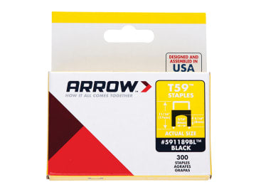 T59 Insulated Staples Black 6 x 6mm (Box 300)                                   