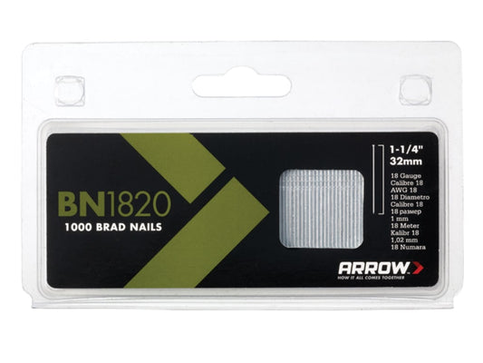 BN1820 Brad Nails 32mm 18g (Pack 1000)                                          