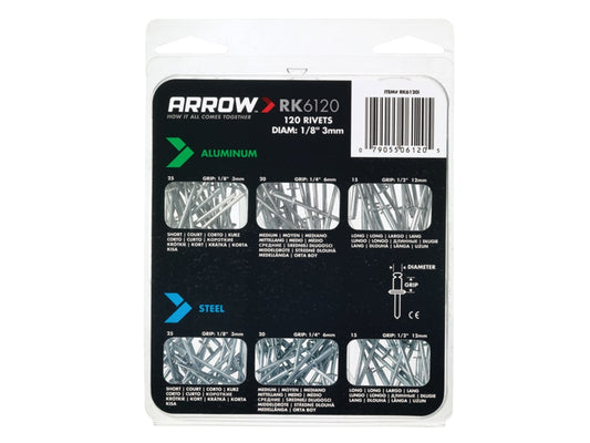 RK6120 Multi Rivet Pack (120)                                                   