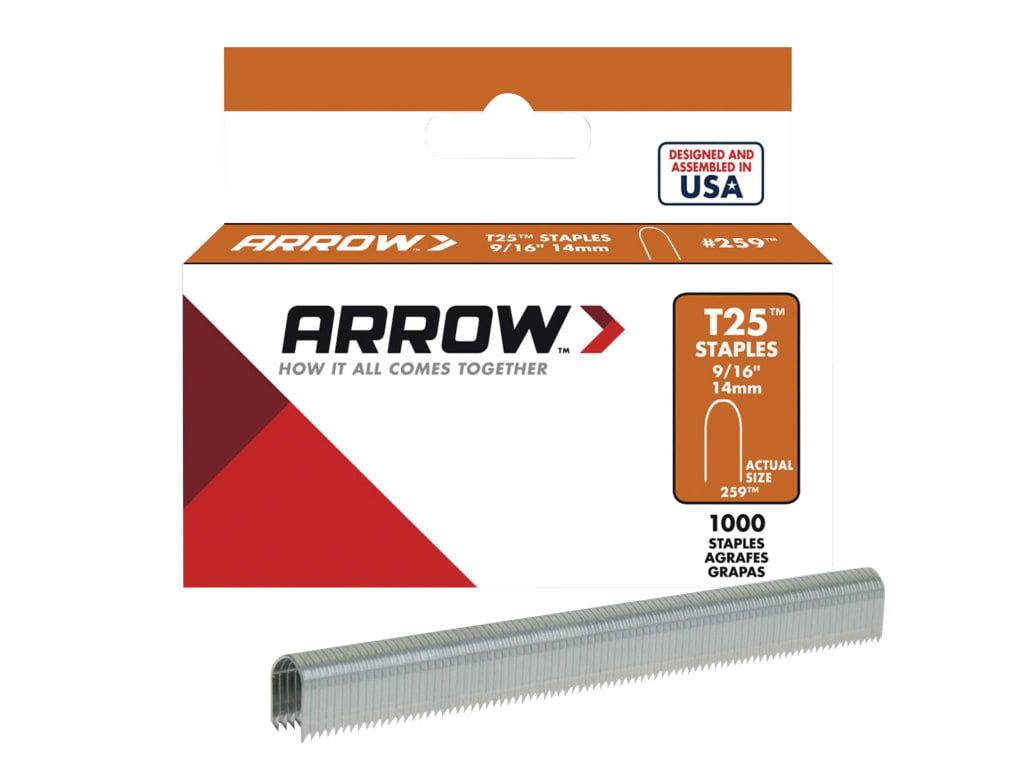 T25 Staples 14mm (9/16in) (Box 1000)                                            