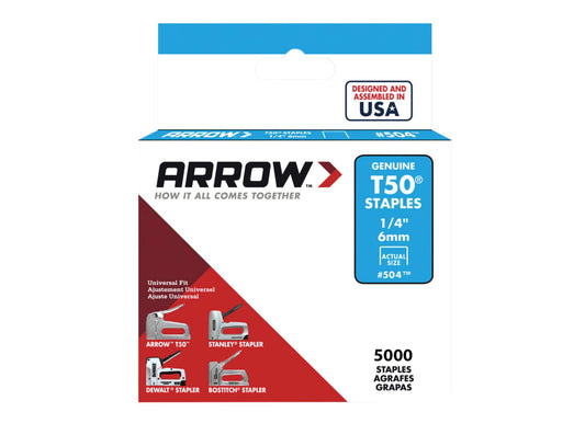 T50 Staples 6mm (1/4in) (Bulk Pack 5000)                                        