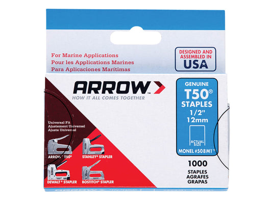 T50M 505m Monel Staples 8mm ( 5/16in) (Box 1000)                                