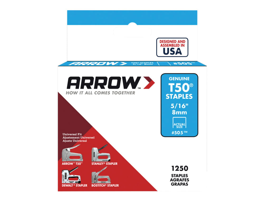 T50 Staples 8mm (5/16in) (Box 1250)                                             