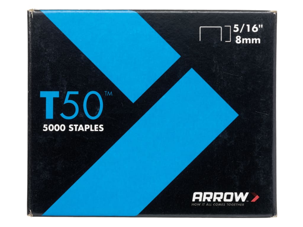 T50 Staples 8mm (5/16in) (Pack 5000, 4 x 1250)                                  