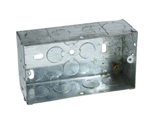 Metal Twin Socket Box 35mm (Pack 5)                                             