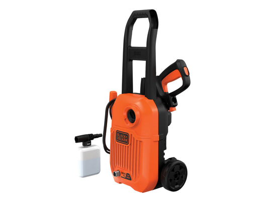 Orange and black pressure washer on a white background