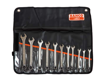 Chrome Polished Combination Spanner Set, 11 Piece                               