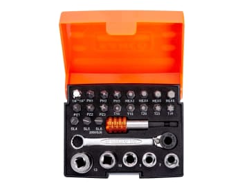 2058/S26 1/4in Drive Ratchet Socket Set, 26 Piece                               
