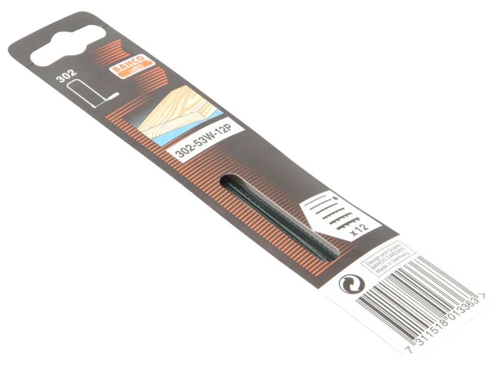 302-53W-12P Fret Saw Blades for Wood 130mm (5in) (Pack of 12)                   