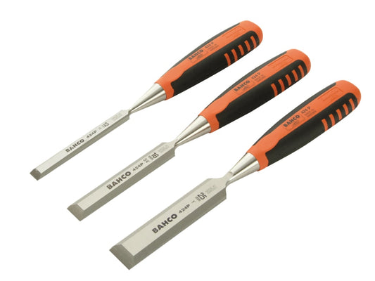 424-P Bevel Edge Chisel Set, 3 Piece                                            