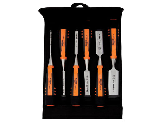 424-P Bevel Edge Chisel Set 6 Piece in Pouch                                    