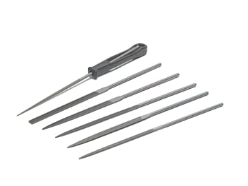2-470-16-2-0 Needle File Set of 6 Cut 2 Smooth 160mm (6.2in)                    