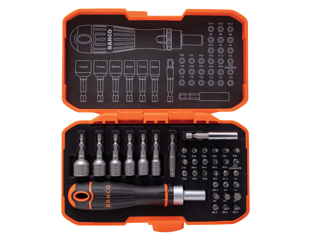 59/S36BCR Ratcheting Coloured Bit Set, 36 Piece                                 