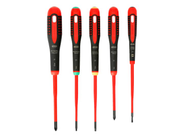 BE-9871SL ERGO™ Slim VDE Insulated Screwdriver Set, 5 Piece                     