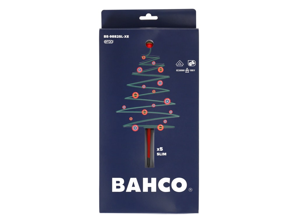 XMAS BE-9882SL ERGO™ Slim VDE Insulated Screwdriver Set, 5 Piece                