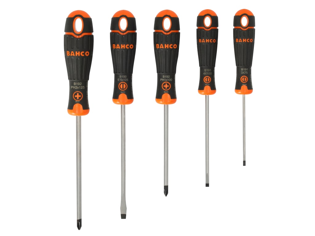 B219.015 BAHCOFIT Screwdriver Set, 5 Piece                                      