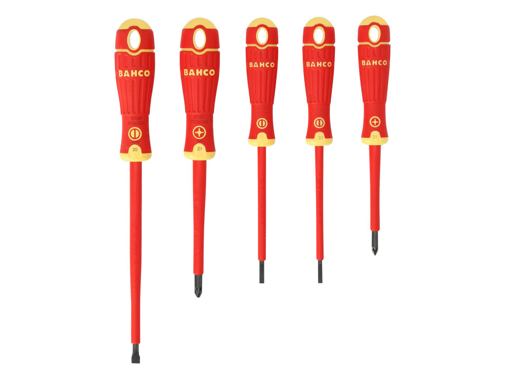 B220.015 BAHCOFIT Insulated Screwdriver Set, 5 Piece                            