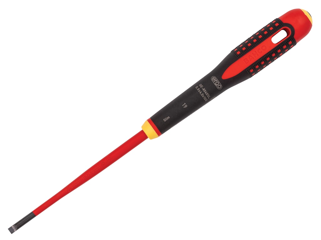 ERGO™ Slim VDE Insulated Slotted Screwdriver 4.0 x 100mm                        
