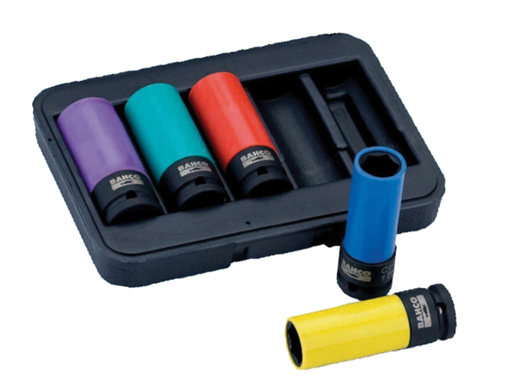 BWSS12P5 1/2in Drive Impact Wheel Socket Set, 5 Piece                           