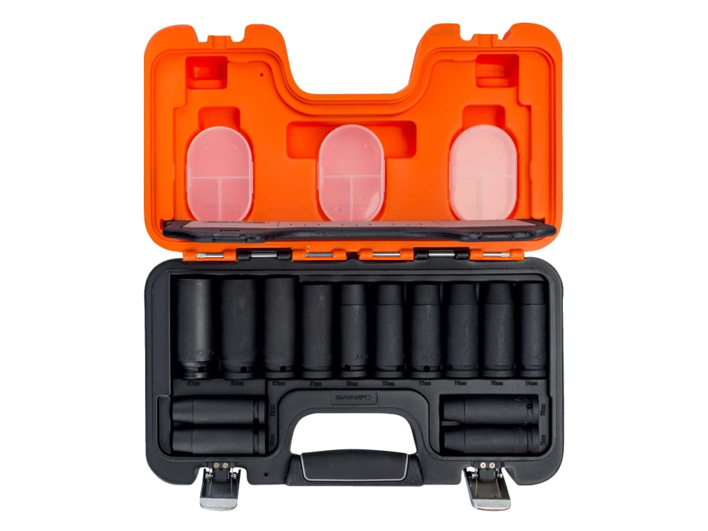 DD/S14 1/2in Drive Deep Impact Socket Set, 14 Piece                             